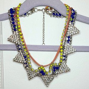2 for $10 -or- 5 for $20 | BN Multi layer crystal triangle necklace